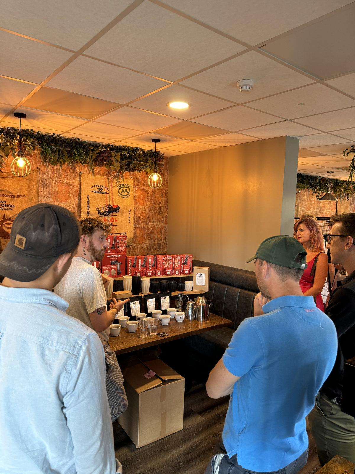Customers taking part in the 'have a go latte art' sessions at the silver oak end of summer coffee fest. 