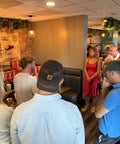 Customers taking part in the 'coffee cupping' sessions at the silver oak end of summer coffee fest. 