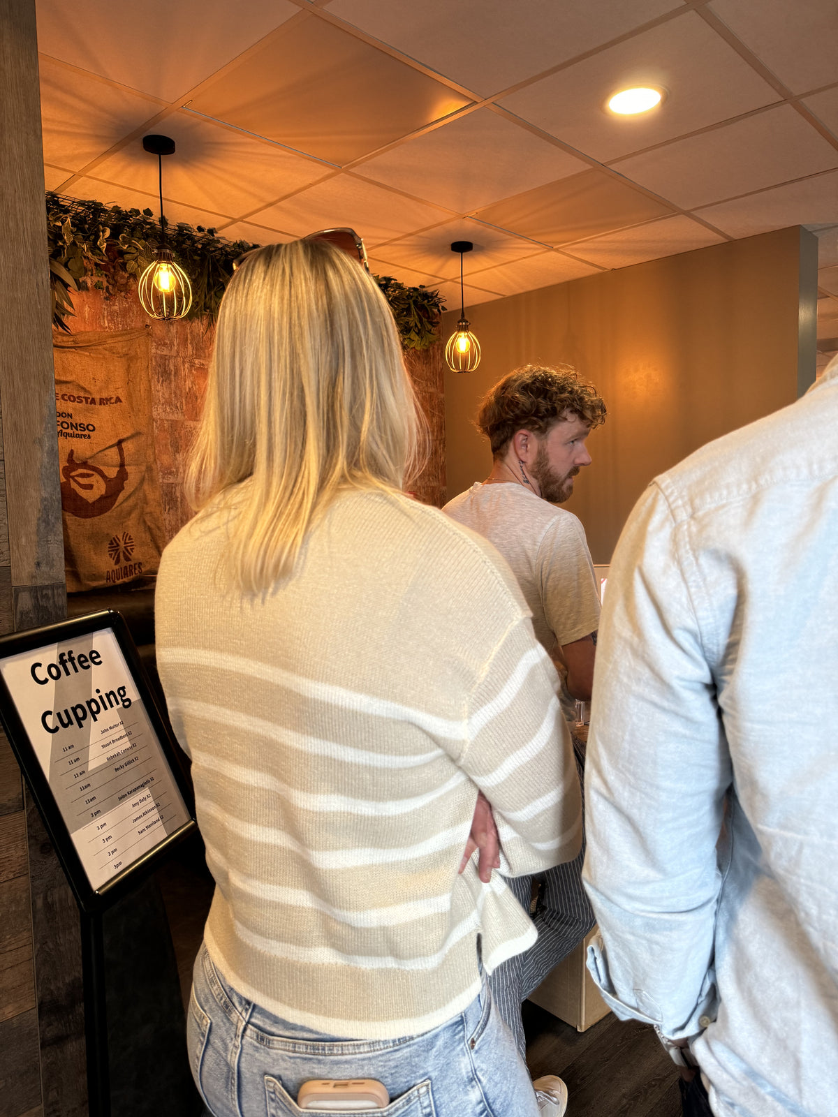 Customers taking part in the 'coffee cupping' sessions at the silver oak end of summer coffee fest. 
